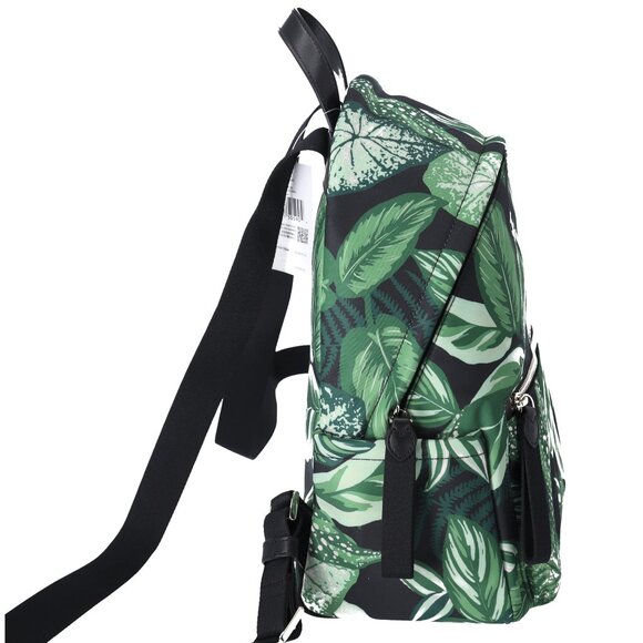 Kate Spade Chelsea Green Fern Foliage Leaves Print Nylon Backpack KH414 - Picture 3 of 5